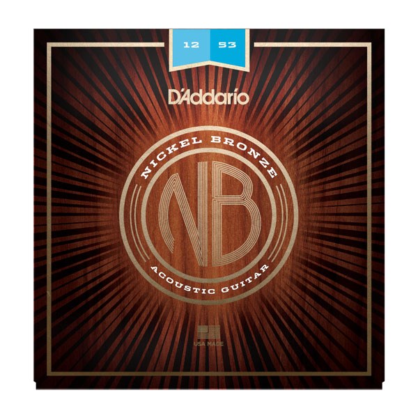 D'Addario NB1253 Nickel Bronze Acoustic Strings Light 12-53